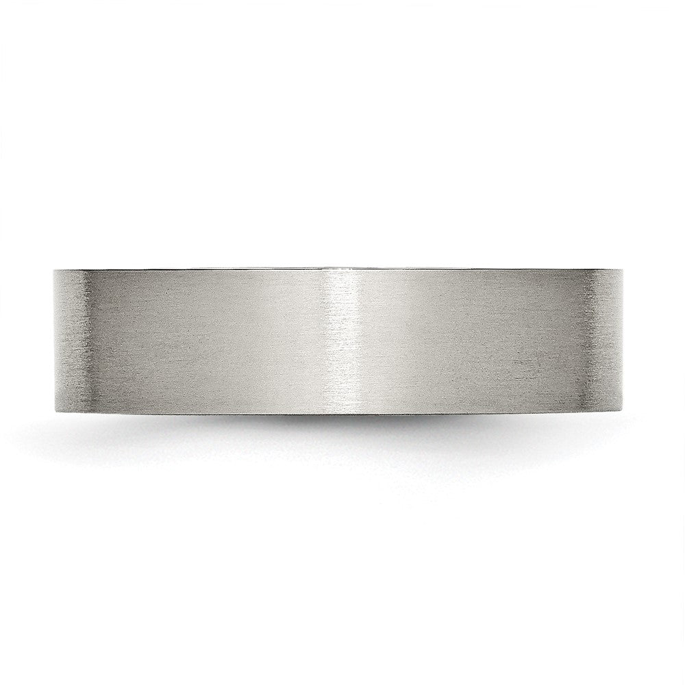 Chisel Stainless Steel Brushed 6mm Flat Band