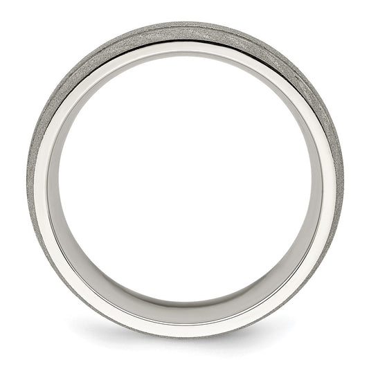 Chisel Stainless Steel Polished and Satin 8mm Band