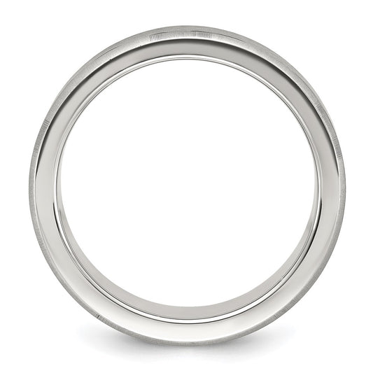 Chisel Stainless Steel Brushed Laser Design 8mm Band