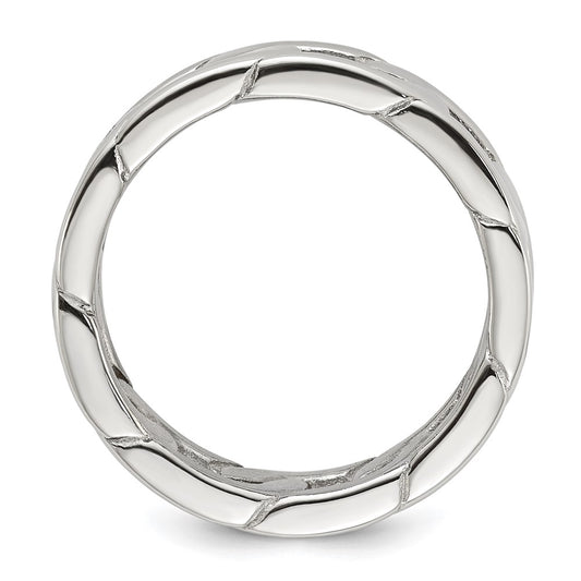 Chisel Stainless Steel Polished Chain Style 7mm Band