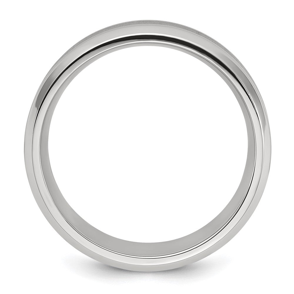 Chisel Stainless Steel Polished with Brushed Center 8mm Band