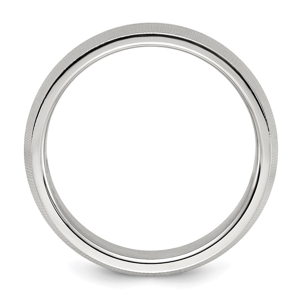 Chisel Stainless Steel Polished and Textured 6mm Band