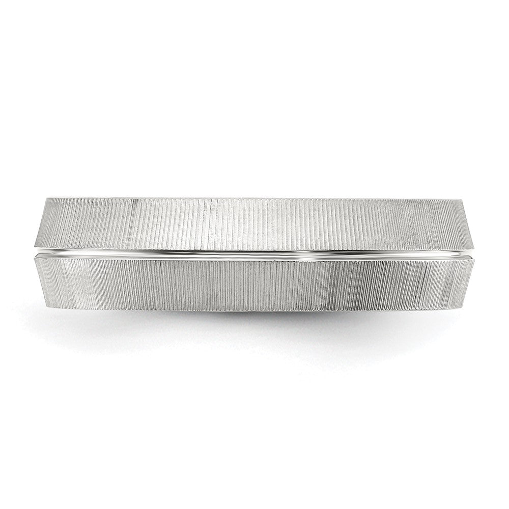 Chisel Stainless Steel Polished and Textured 6mm Band
