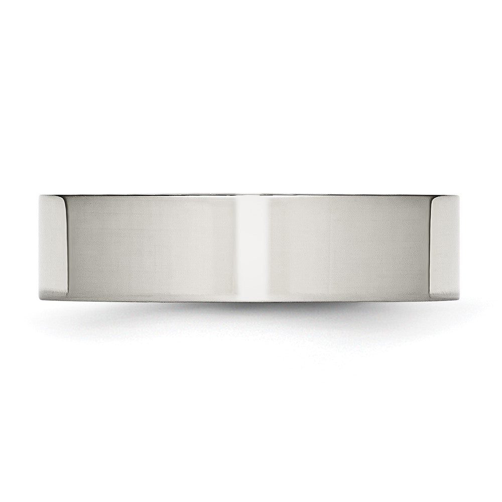 Chisel Stainless Steel Polished 6mm Flat Band
