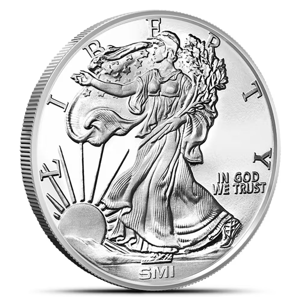 1 oz Sunshine Walking Liberty Silver Round (New, MintMark SI)