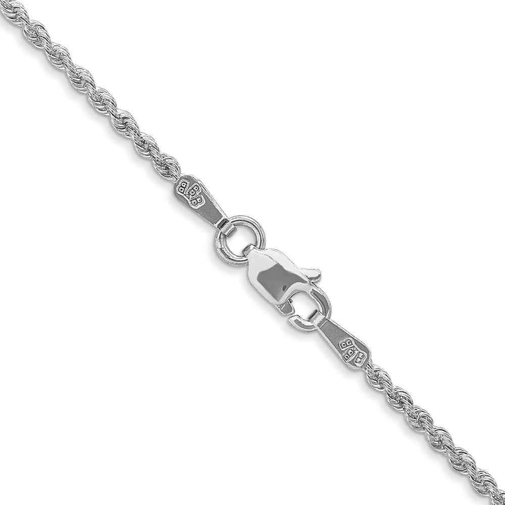 14K White Gold 1.5mm Regular Rope with Lobster Clasp Chain