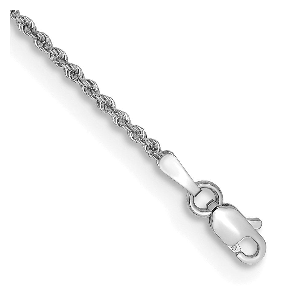 14K White Gold 1.5mm Regular Rope with Lobster Clasp Chain