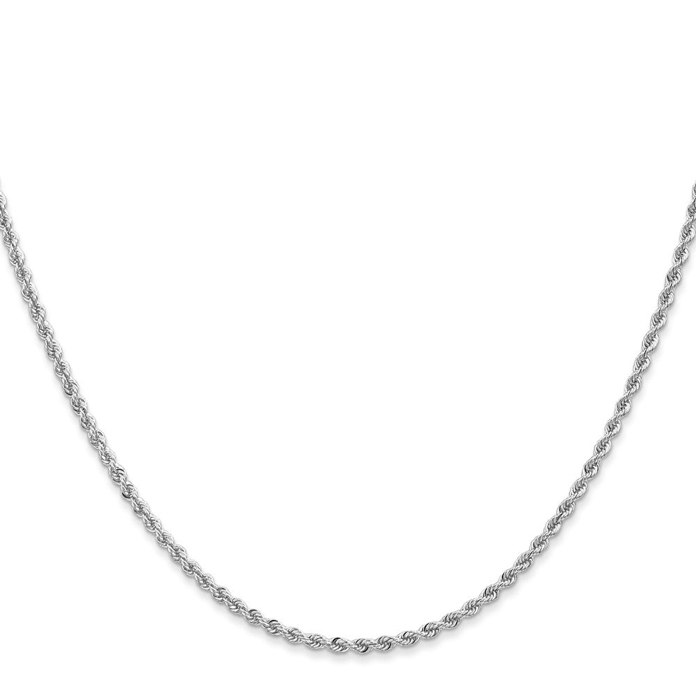 14K White Gold 2mm Regular Rope with Lobster Clasp Chain