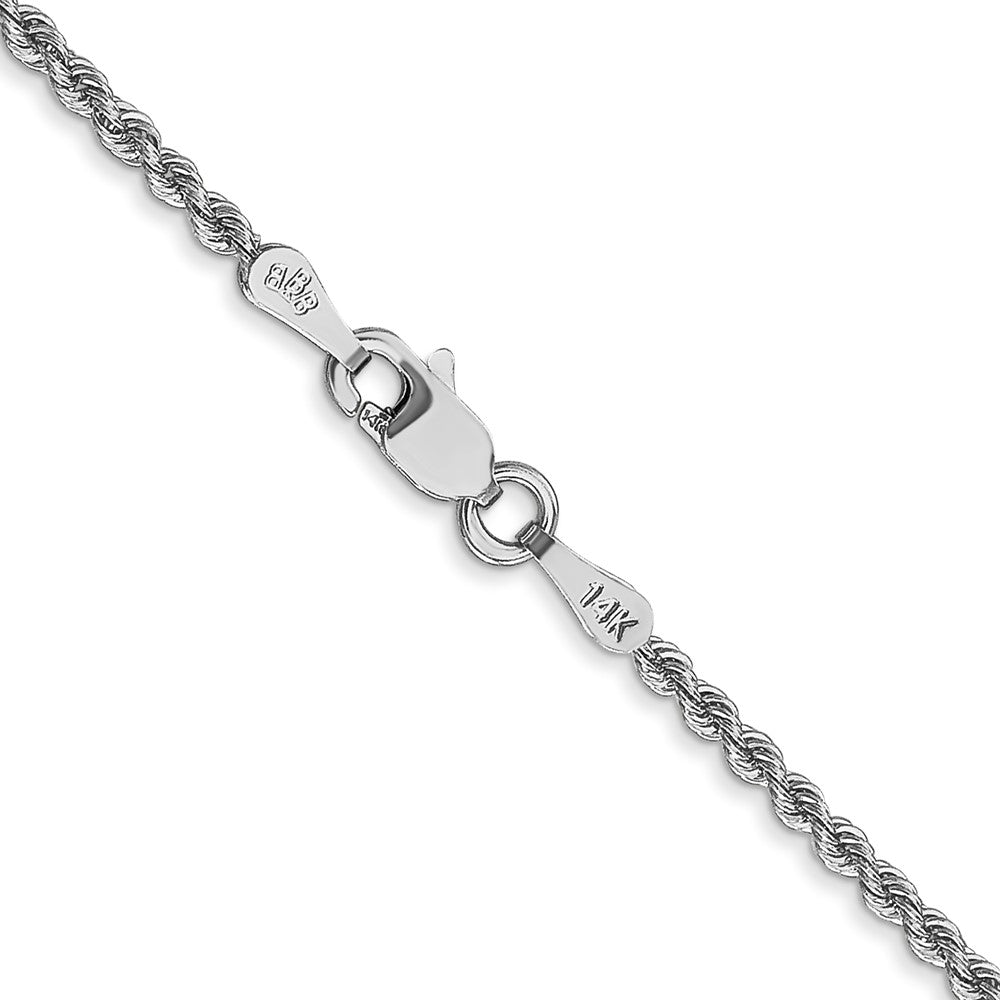 14K White Gold 2mm Regular Rope with Lobster Clasp Chain