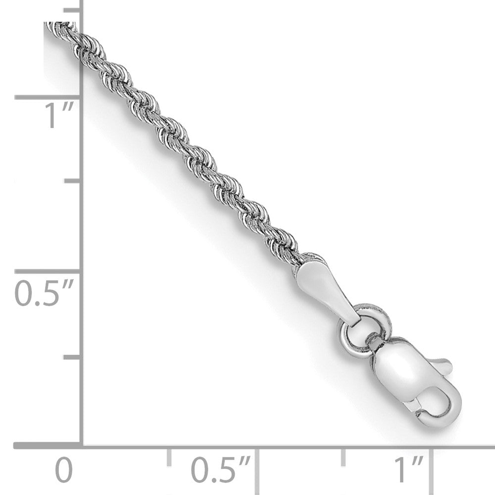 14K White Gold 2mm Regular Rope with Lobster Clasp Chain