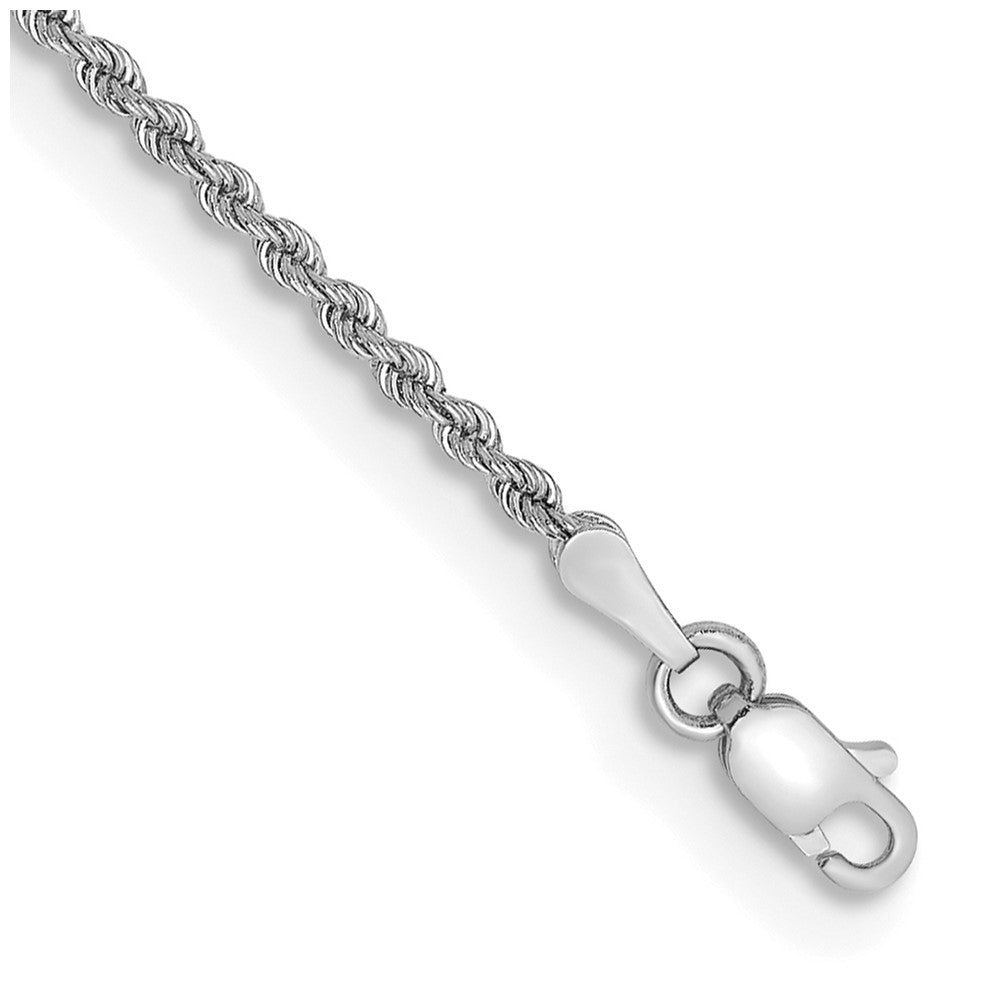 14K White Gold 2mm Regular Rope with Lobster Clasp Chain