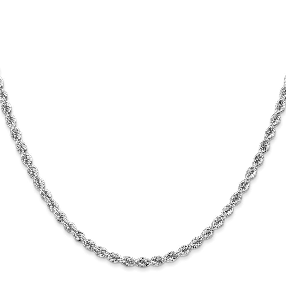 14K White Gold 2.75mm Regular Rope with Lobster Clasp Chain
