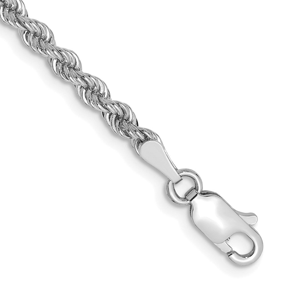 14K White Gold 2.75mm Regular Rope with Lobster Clasp Chain