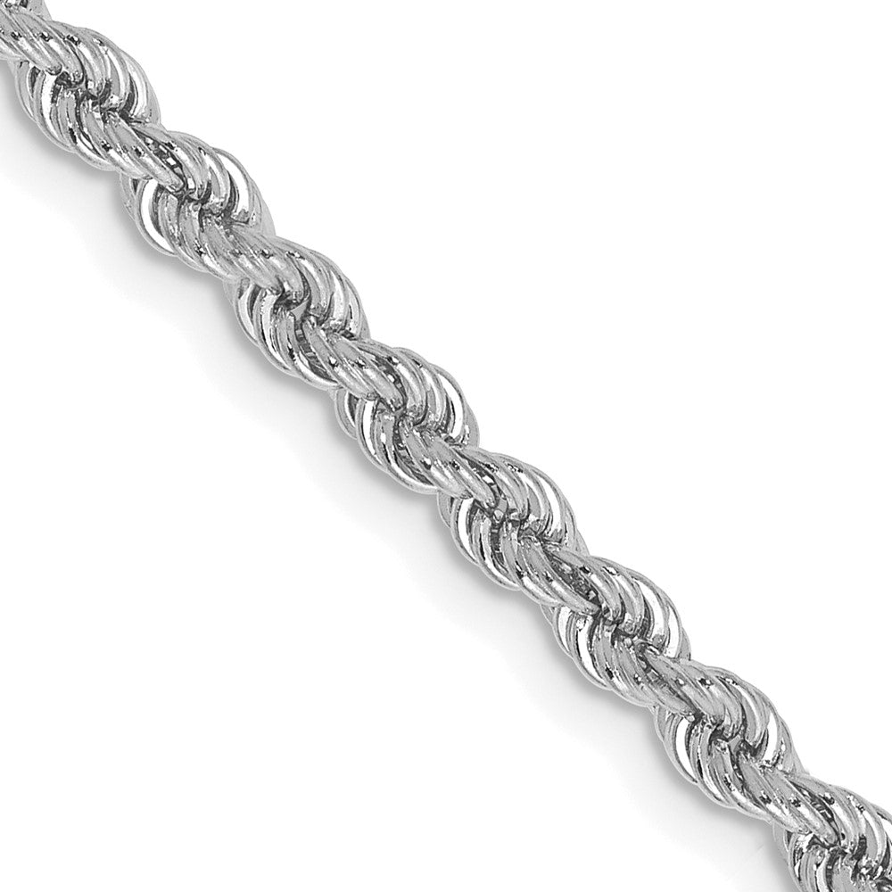 14K White Gold 2.75mm Regular Rope with Lobster Clasp Chain