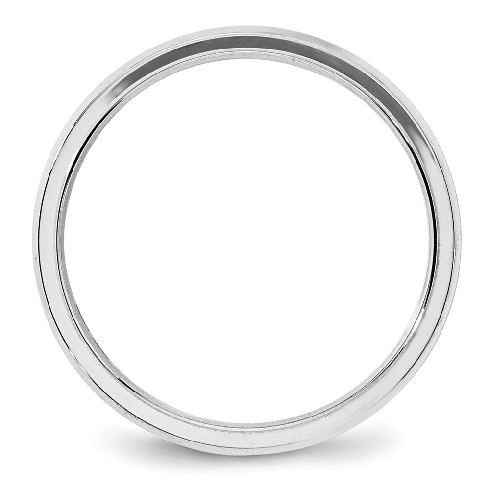 14k White Gold 4mm Beveled Edge Comfort Fit Wedding Band