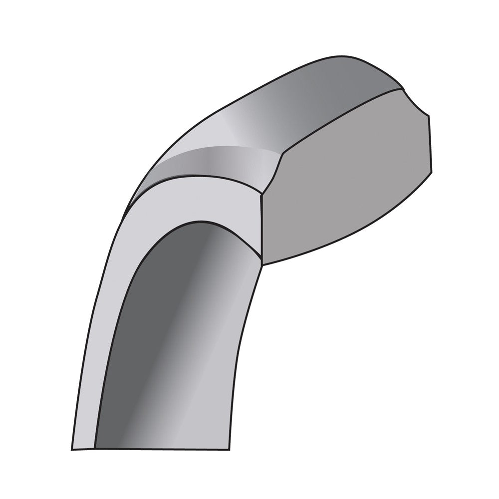 14k White Gold 8mm Beveled Edge Comfort Fit Wedding Band