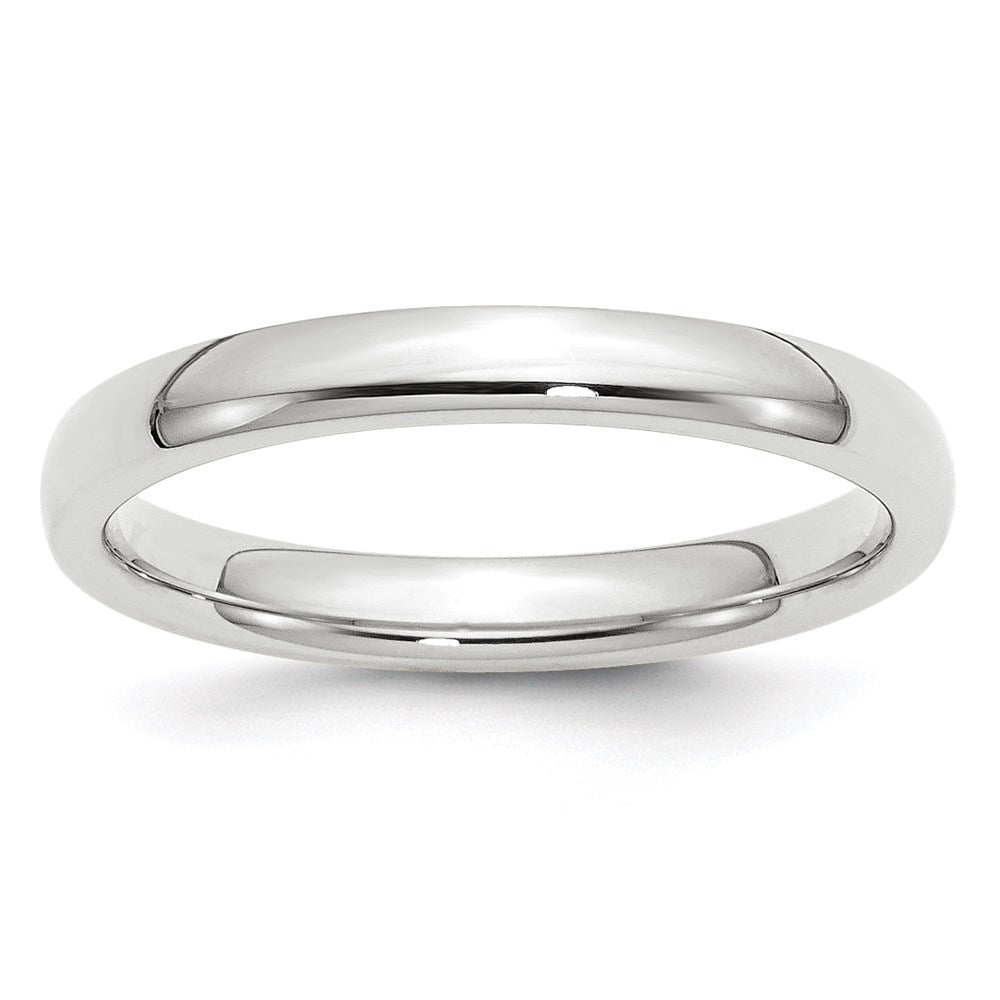 14k White Gold 3mm Standard Weight Comfort Fit Wedding Band 
