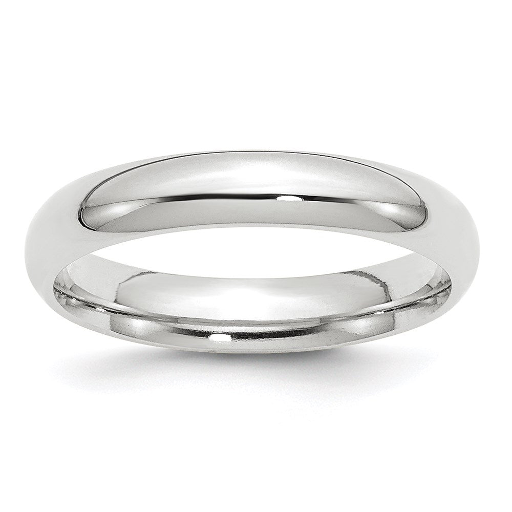 14k White Gold 4mm Standard Weight Comfort Fit Wedding Band 