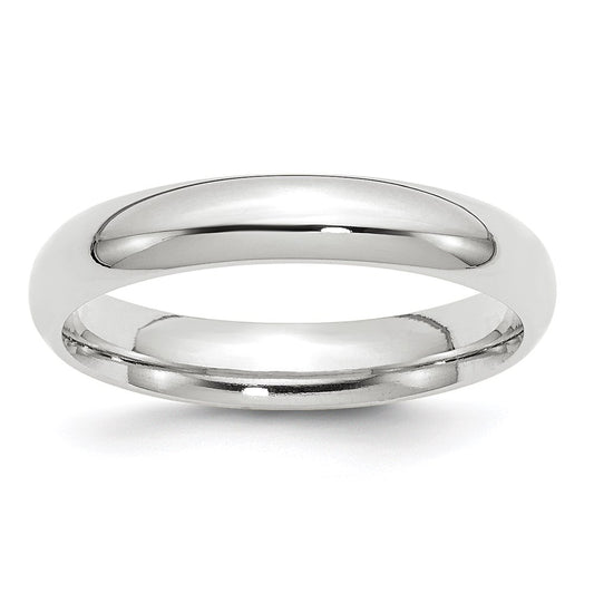 14k White Gold 4mm Standard Weight Comfort Fit Wedding Band 