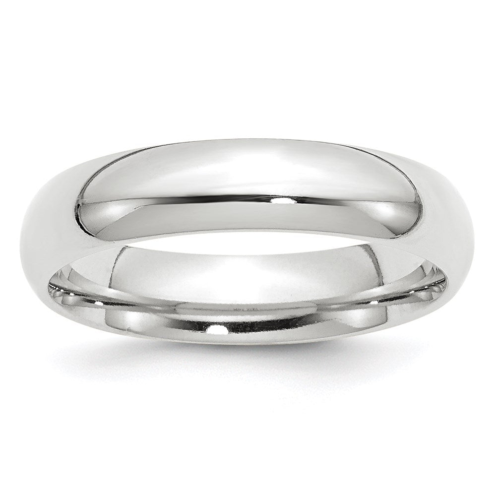 14k White Gold 5mm Standard Weight Comfort Fit Wedding Band 