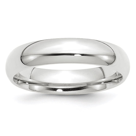 14k White Gold 5mm Standard Weight Comfort Fit Wedding Band 