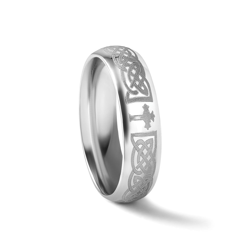 14k White Gold 6mm Standard Weight Comfort Fit Wedding Band