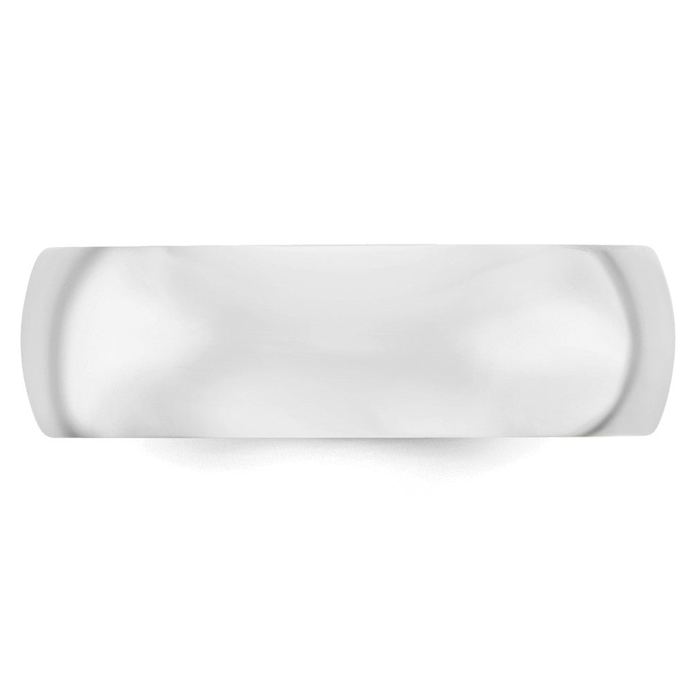 14k White Gold 7mm Standard Weight Comfort Fit Wedding Band
