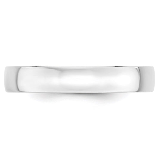 14k White Gold 4mm Lightweight Comfort Fit Wedding Band
