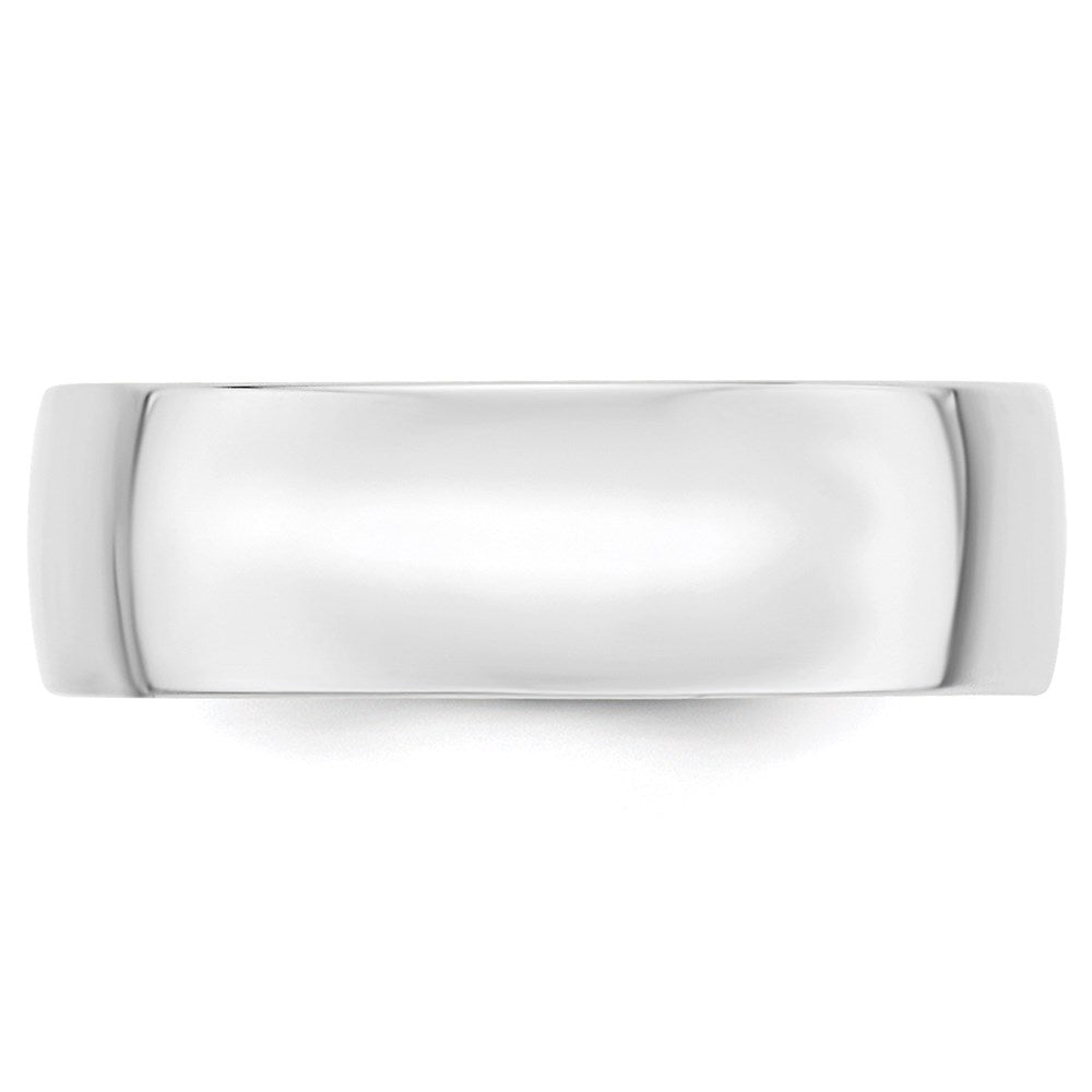 14k White Gold 7mm Lightweight Comfort Fit Wedding Band