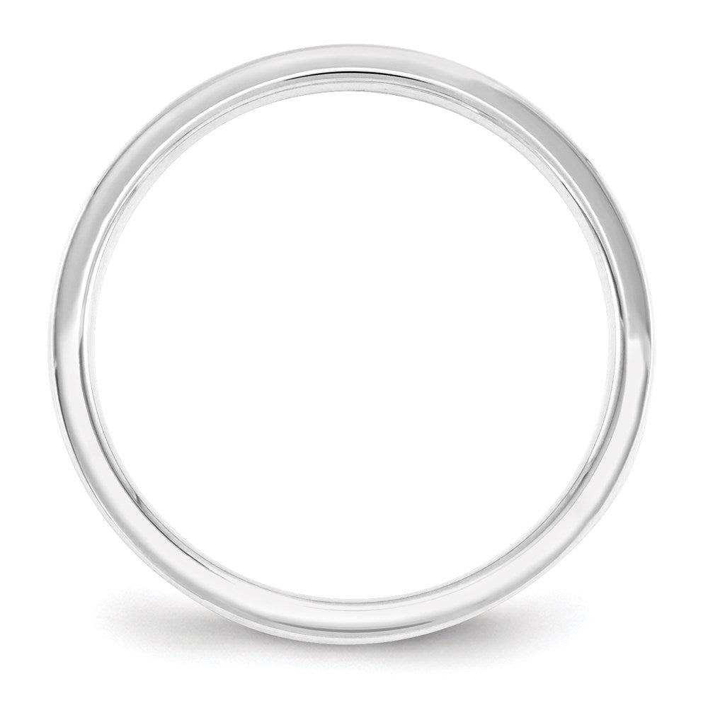 14k White Gold 2.5mm Standard Weight Flat Comfort Fit Wedding Band