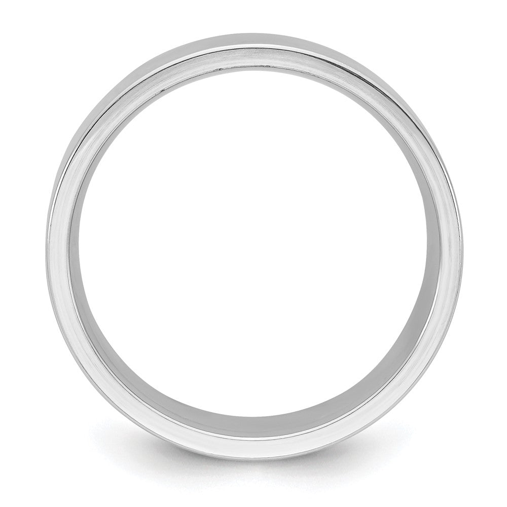 14k White Gold 8mm Standard Weight Flat Comfort Fit Wedding Band
