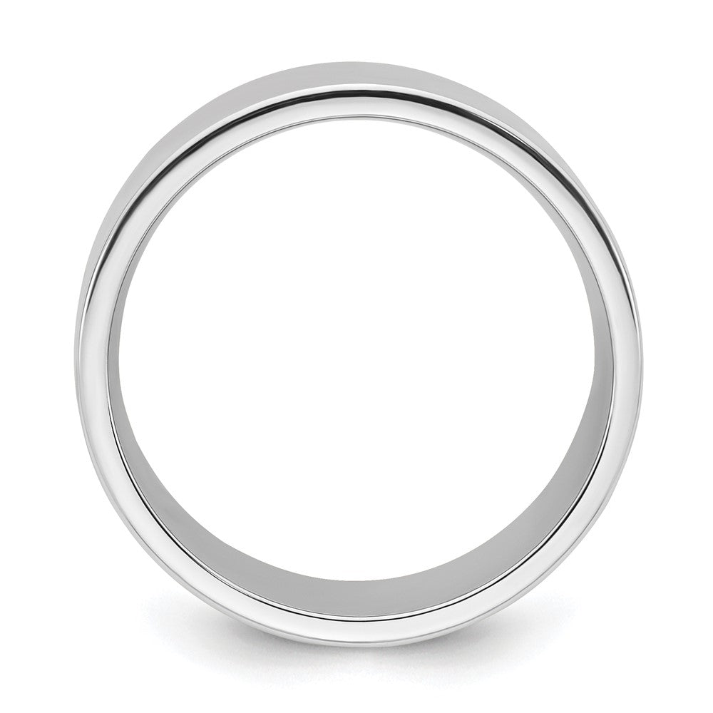 14k White Gold 12mm Standard Weight Flat Comfort Fit Wedding Band