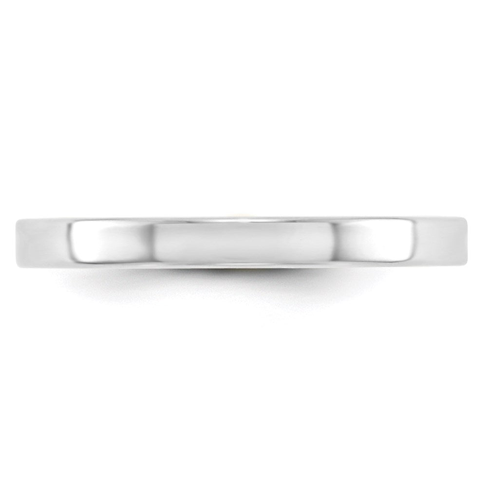 14k White Gold 2.5mm Lightweight Flat Wedding Band