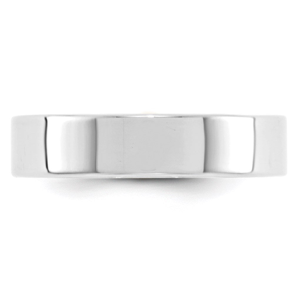 14k White Gold 5mm Lightweight Flat Wedding Band