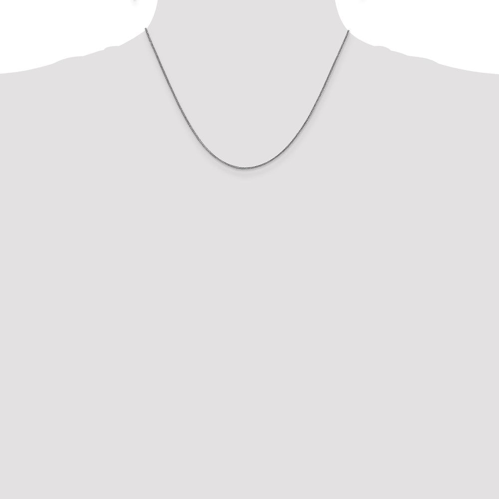 14K White Gold .9mm Franco with Lobster Clasp Chain