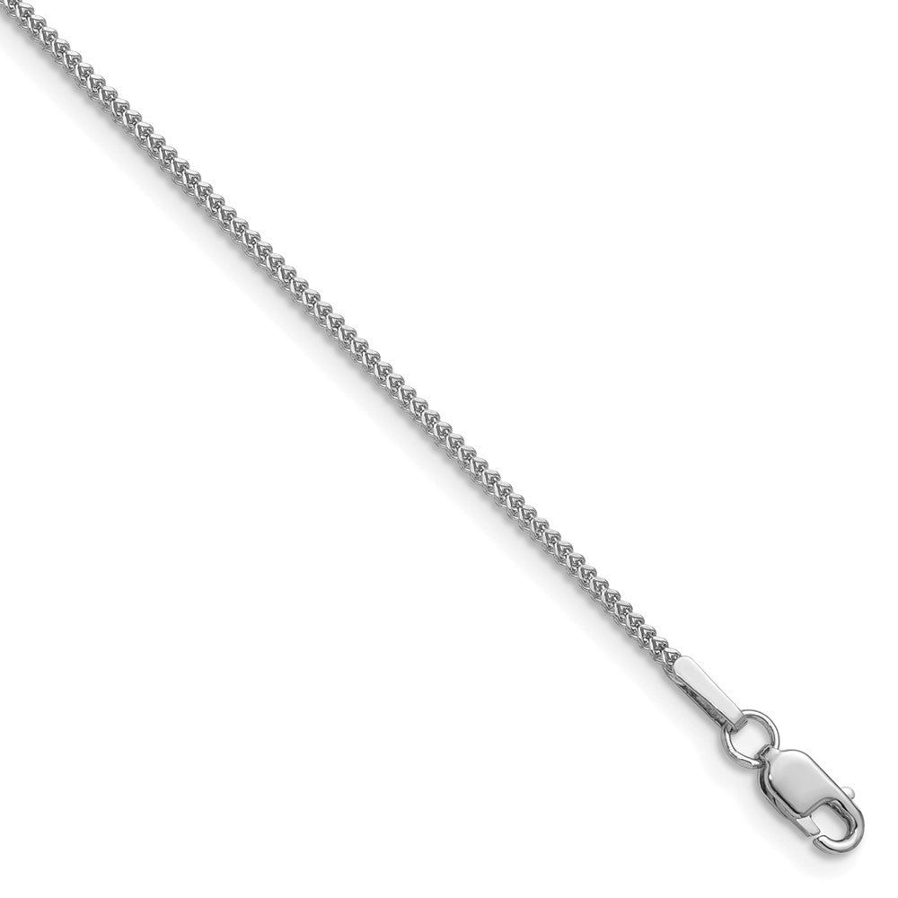 14K White Gold .9mm Franco with Lobster Clasp Chain
