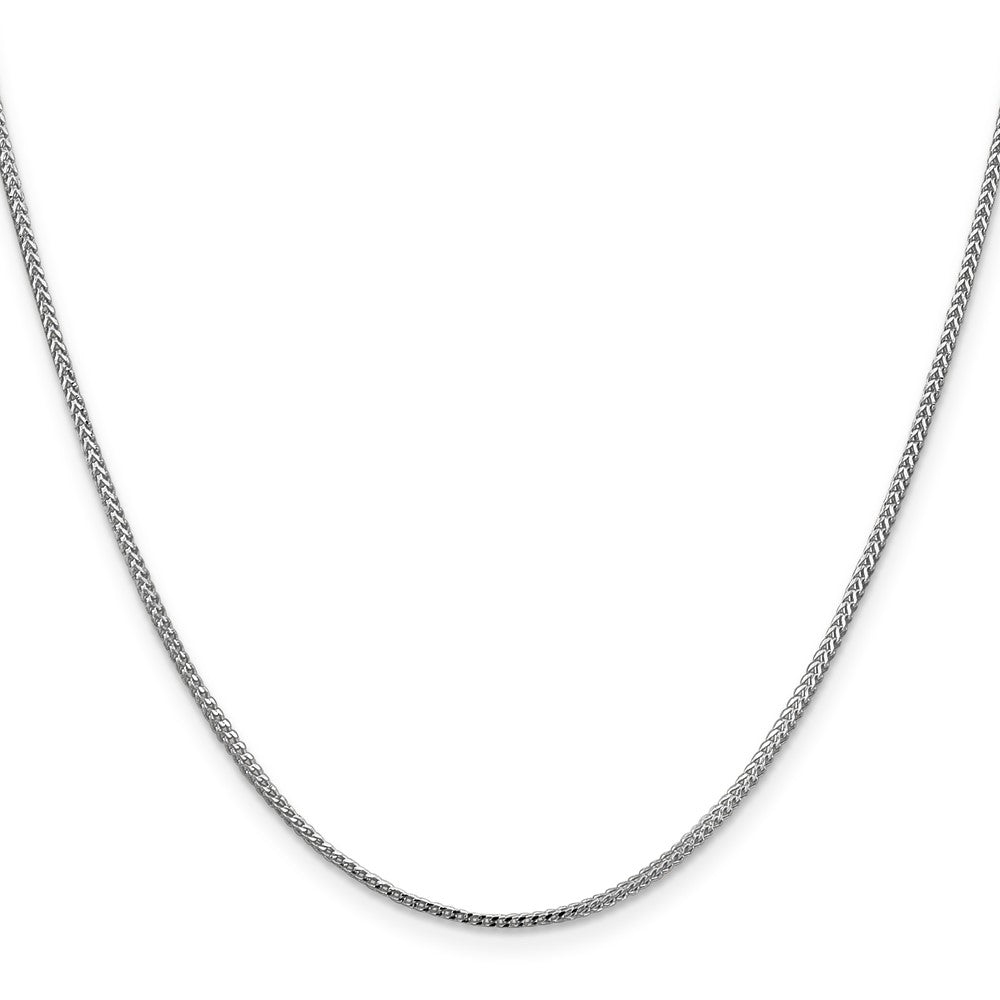 14K White Gold 1mm Franco with Lobster Clasp Chain