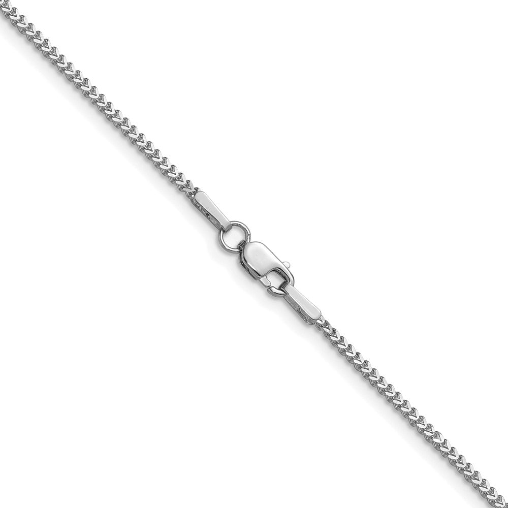 14K White Gold 1mm Franco with Lobster Clasp Chain