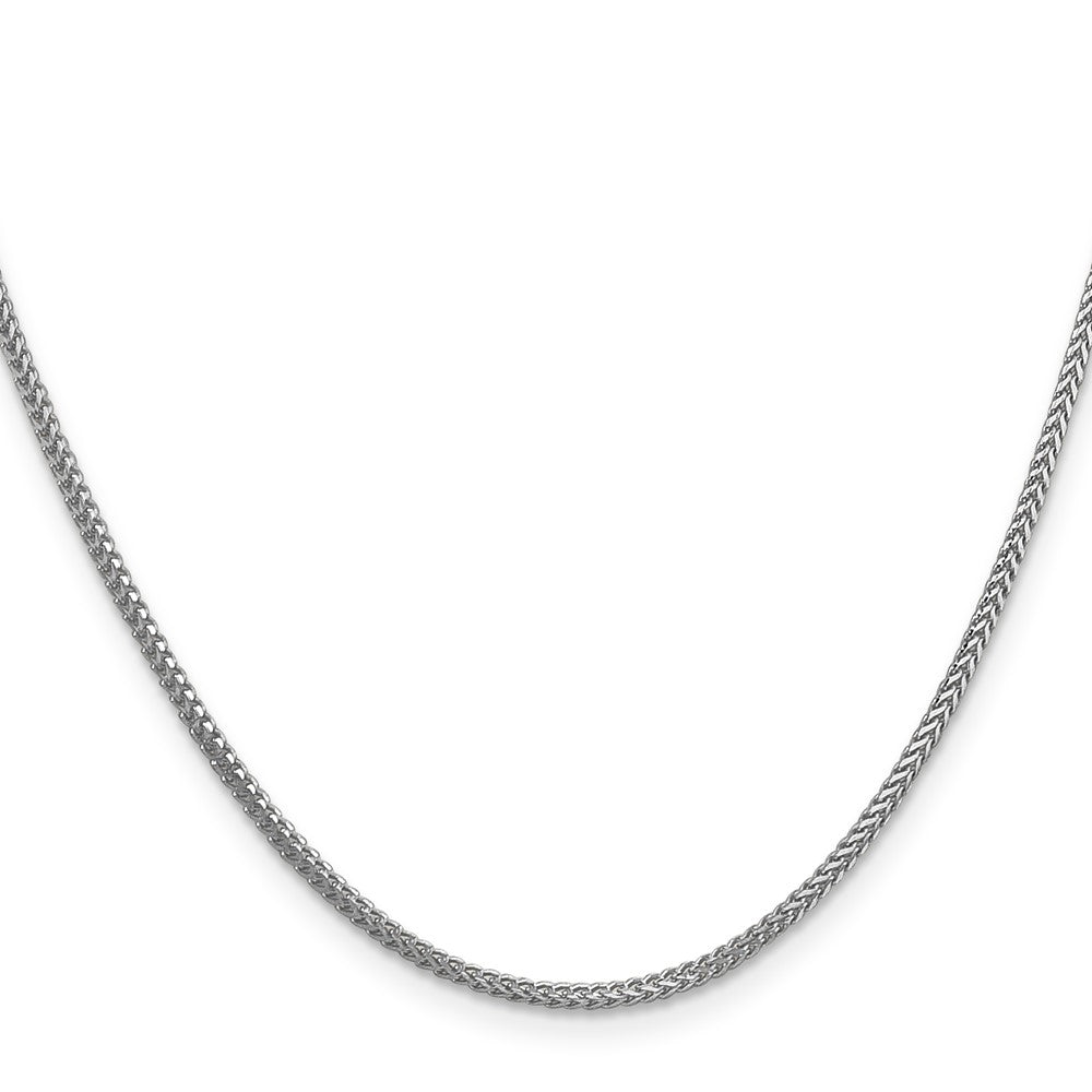 14K White Gold 1.3mm Franco with Lobster Clasp Chain