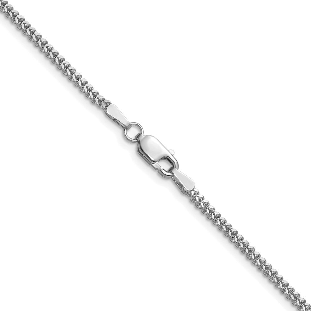 14K White Gold 1.4mm Franco with Lobster Clasp Chain
