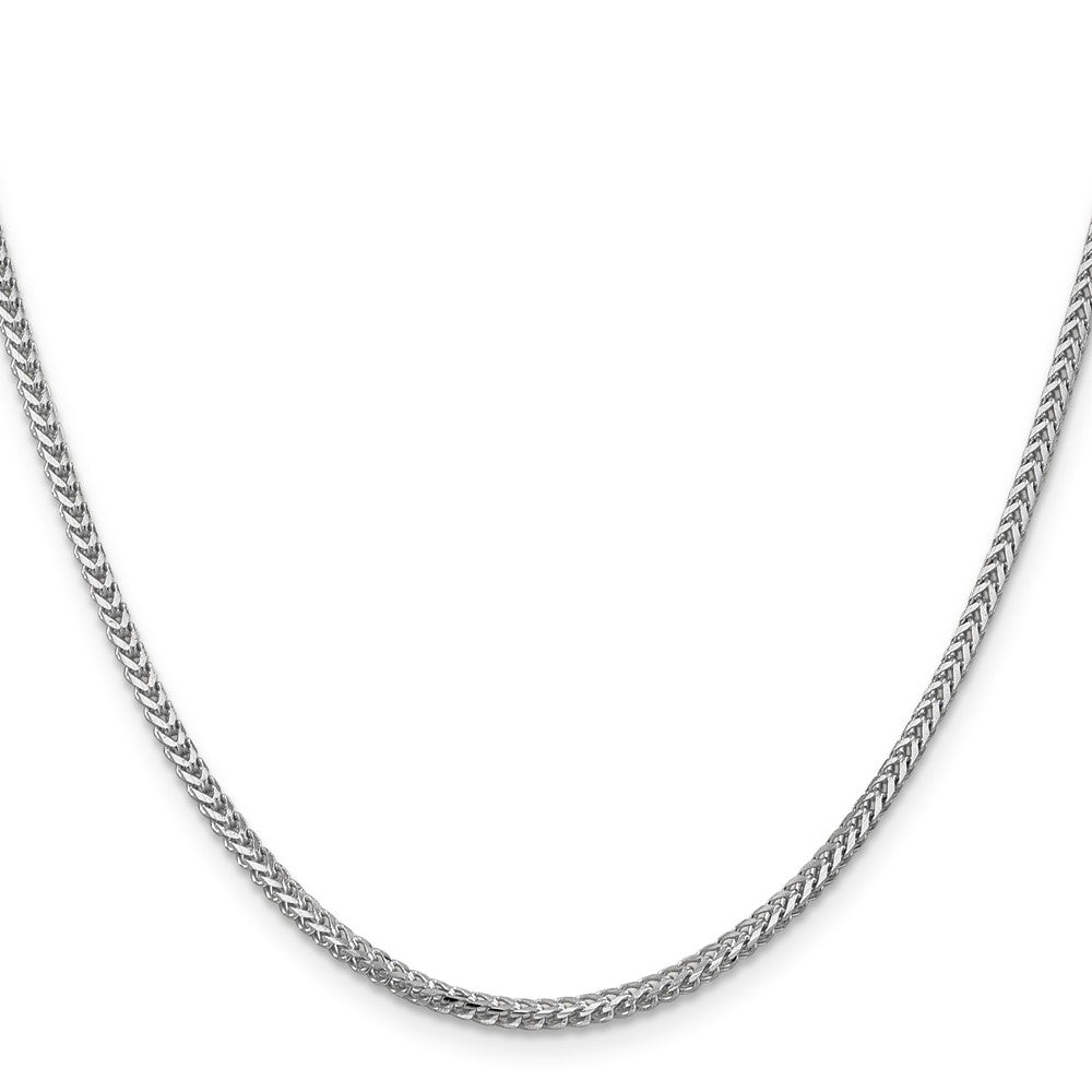 14K White Gold 2mm Franco with Lobster Clasp Chain
