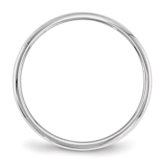 14k White Gold 2mm Half Round Wedding Band