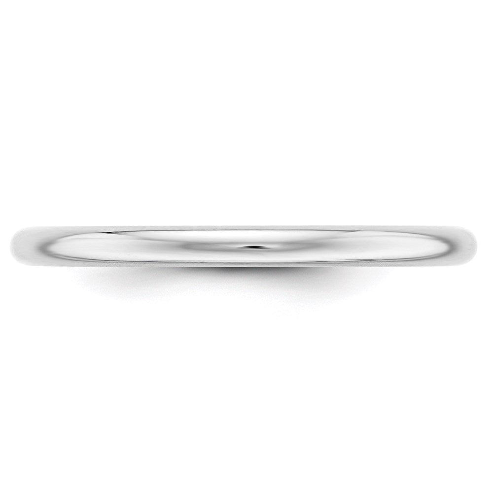 14k White Gold 3mm Half Round Wedding Band