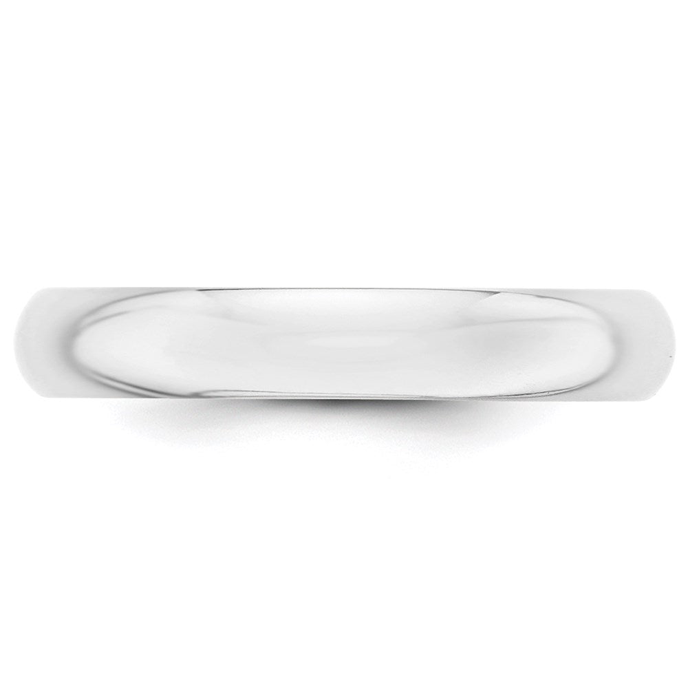 14k White Gold 4mm Half Round Wedding Band