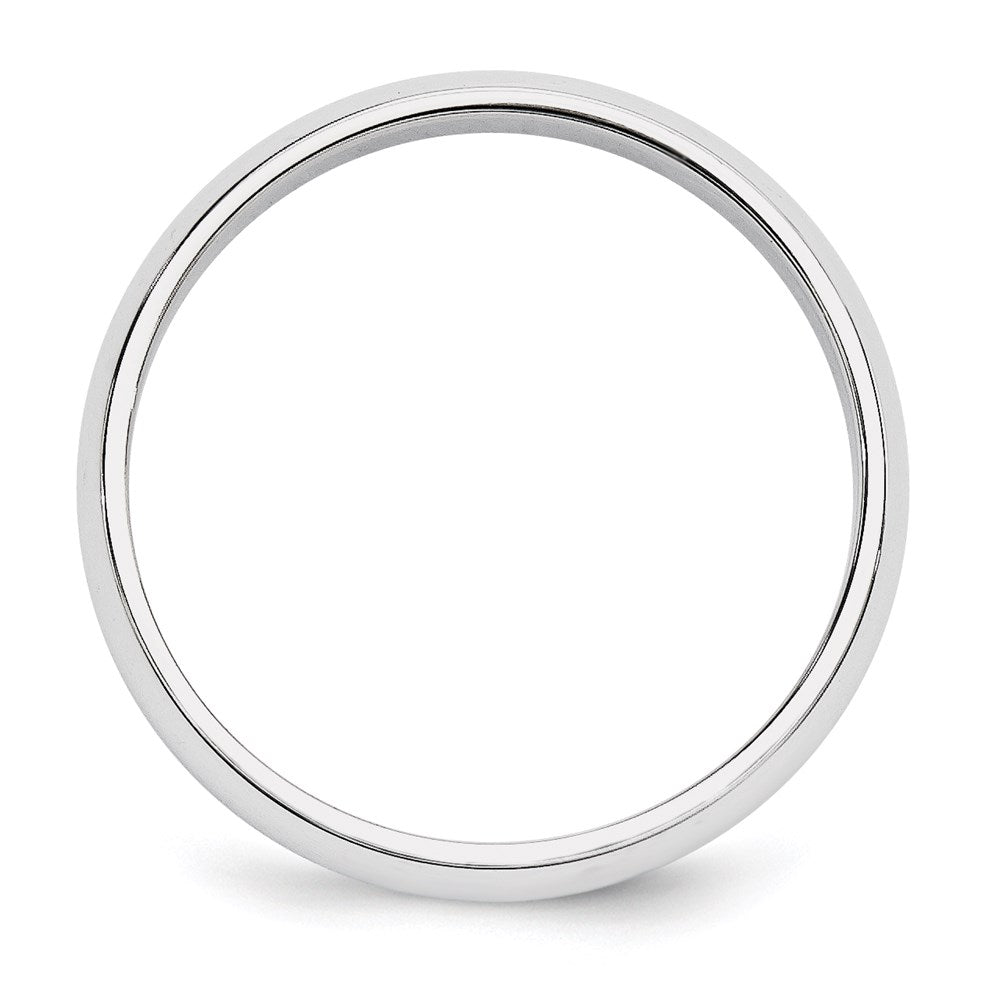 14k White Gold 5mm Half Round Wedding Band