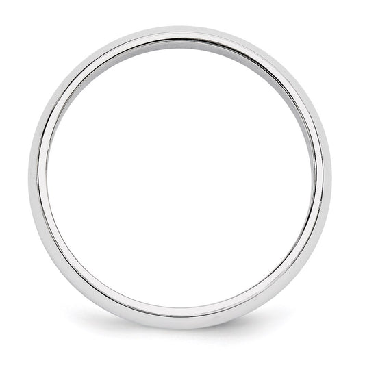 14k White Gold 5mm Half Round Wedding Band
