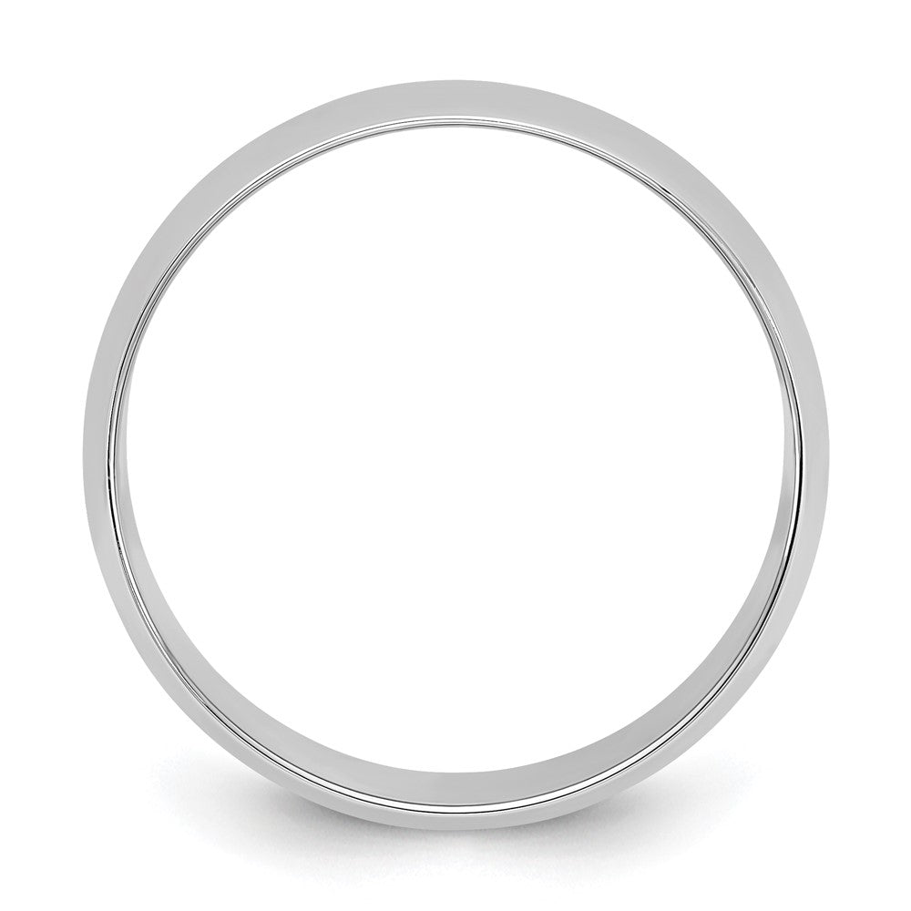 14k White Gold 8mm Lightweight Half Round Wedding Band