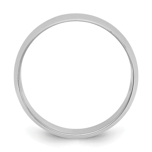 14k White Gold 8mm Lightweight Half Round Wedding Band