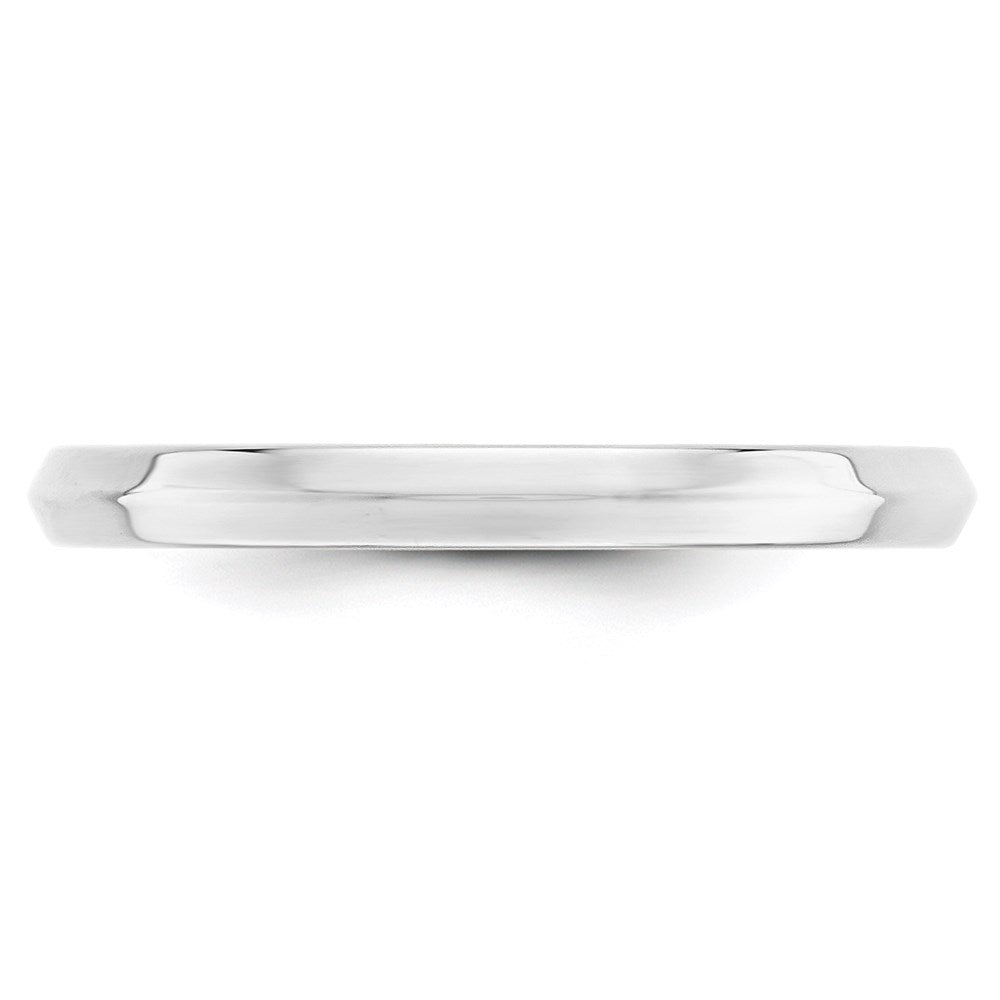14k White Gold 2.5mm Knife Edge Comfort Fit Wedding Band