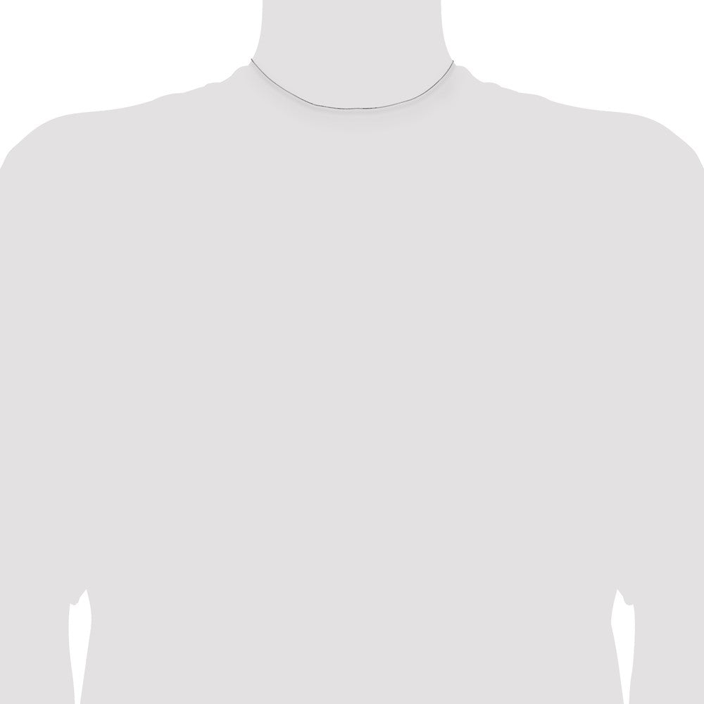 14K White Gold .5mm Box with Lobster Clasp Chain